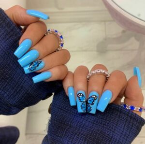 Cool blue Nail Polish