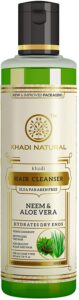 KHADI NATURAL Neem and Aloevera Herbal Hair Cleanser/Shampoo